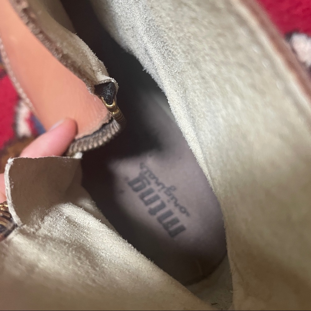 Anthropologie MTNG Originals Becca Brown Leather Ankle Boots Like New👢 - Picture 2 of 9